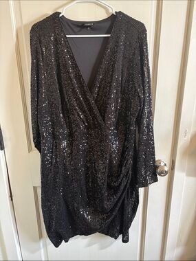 torrid Black Sequin Party Dress